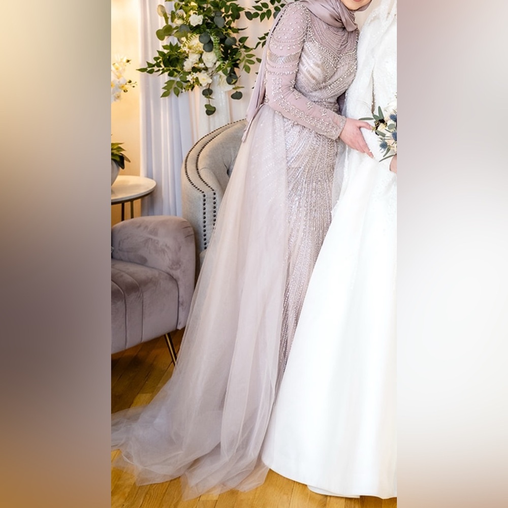 Elegant Lavender Evening Gown